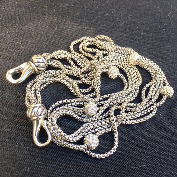 Silver Tone Chains with Rhinestone Disco Balls - Picture 6 of 15